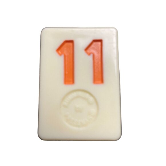 Pressman Rummikub Orange 11 Tile Original Replacement Game Piece Smooth Back u - Picture 1 of 8